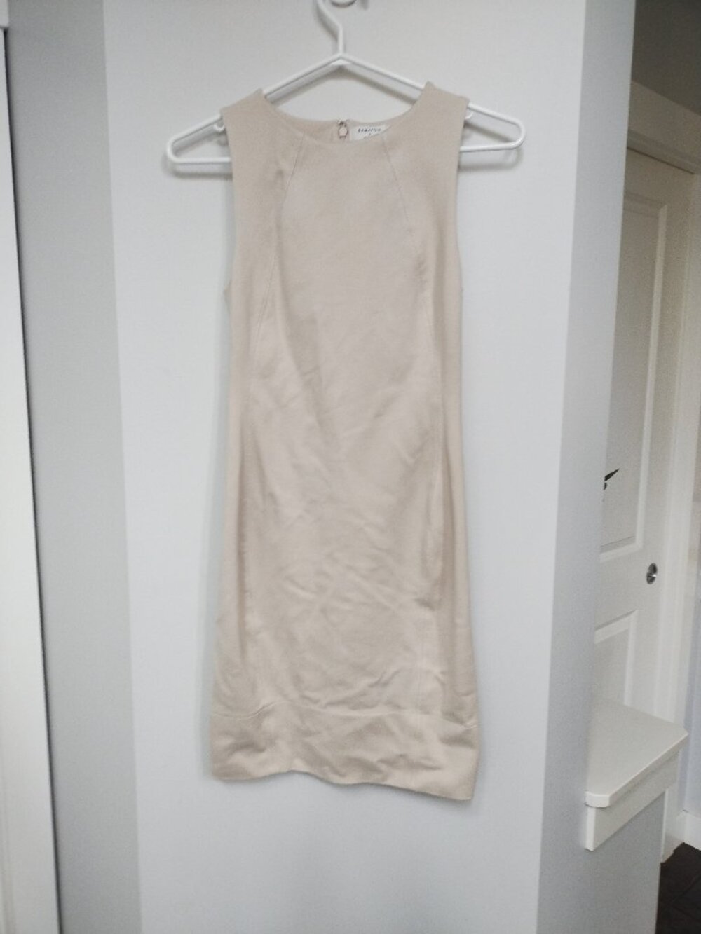 Babaton cream coloured contour dress